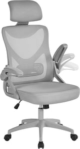 Ergonomic Mesh Office Chair, High Back Computer Chair with Flip-up Armrest Adjustable