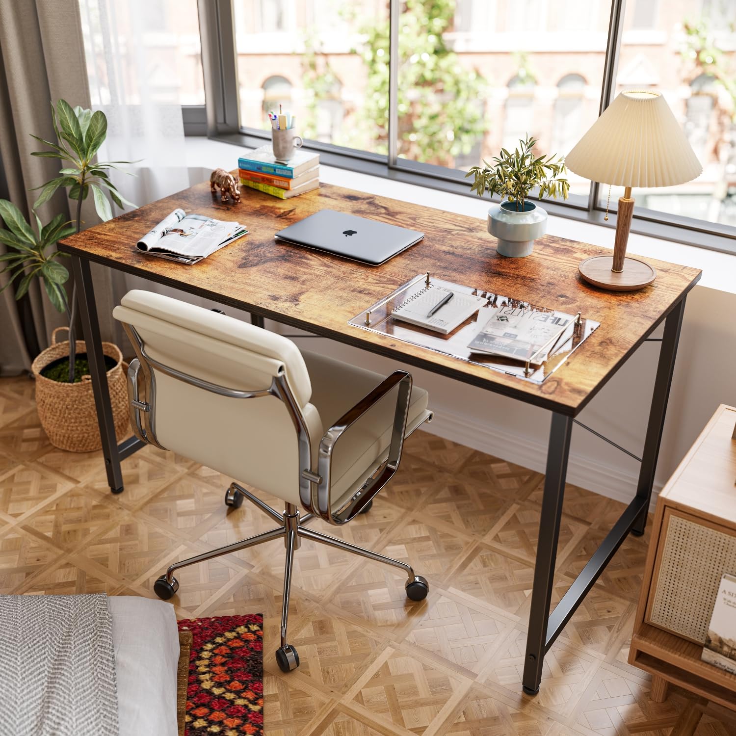 Computer Desk, 40 inch Home Office Desk, Modern Simple Style PC Table for Home