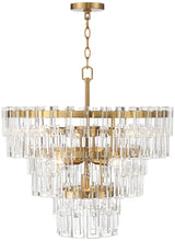 Donegan Burnished Brass Crystal Chandelier 23 1/2" Wide Luxury Tiered 8-Light Fixture