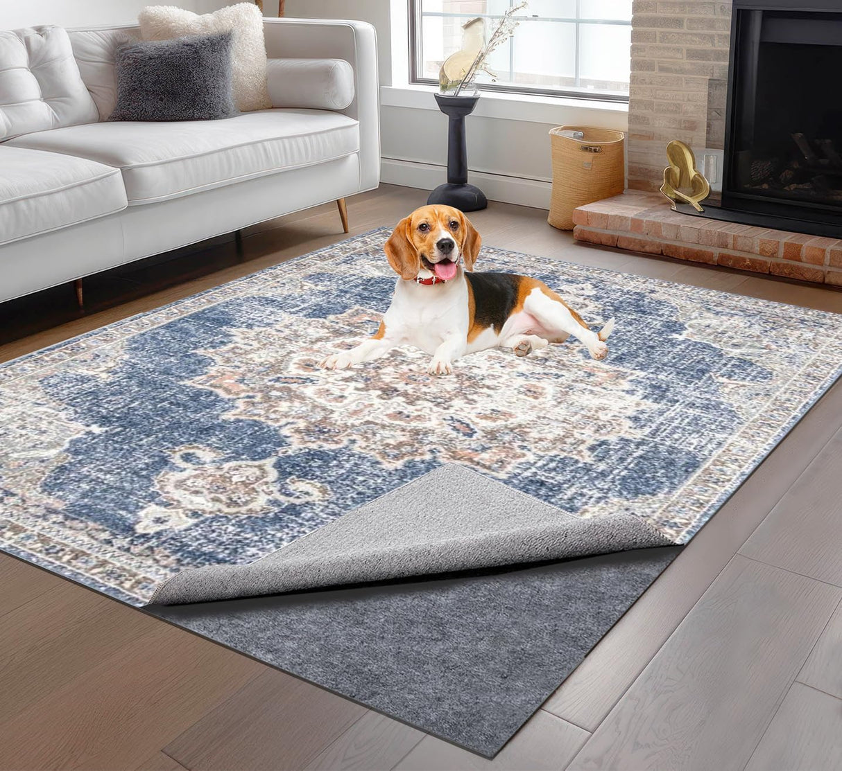 Non-Slip Rug Pads 5 x 7 ft, 100% Waterproof Extra Large Area Rugs Non Skid Rug Pad