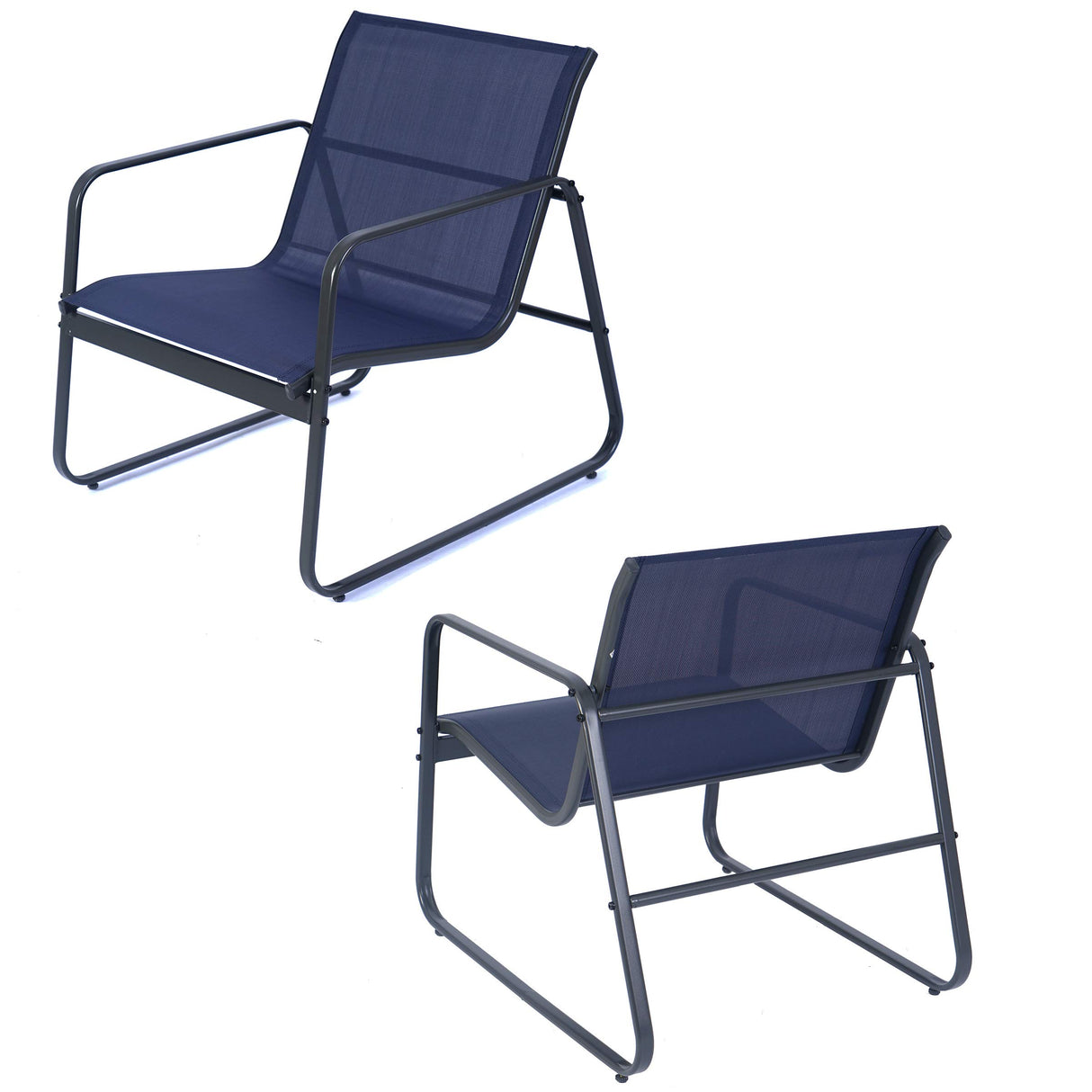 Sofia 4-Piece Patio Outdoor Furniture Set with Strong Powder Coated Metal Frame