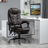 Massage Computer Chair with Padded seat and Adjustable Height - Black PU Leather