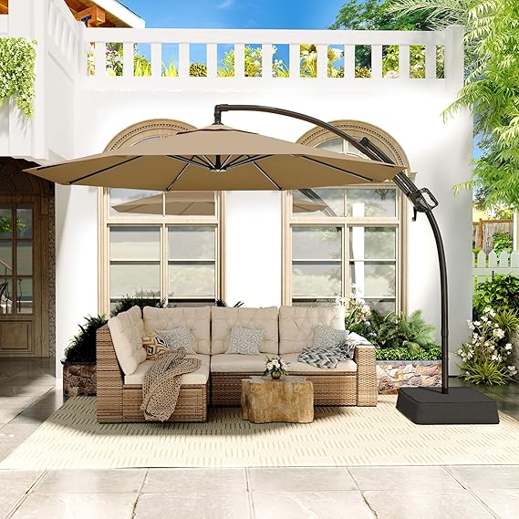Outdoor Patio Umbrella with Base Includeds