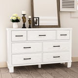 Dresser for Bedroom with 7 Drawers, Modern Chest of Drawers Closet with Metal Handle,