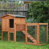 Chicken Coop Large Wooden Outdoor Bunny Rabbit Hutch Hen Cage