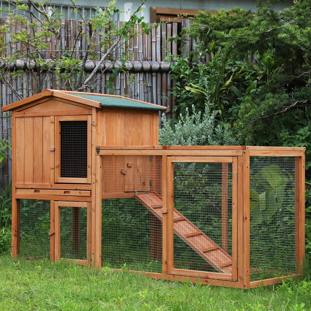 122''Chicken Coop with Nest Box - Poultry Cage