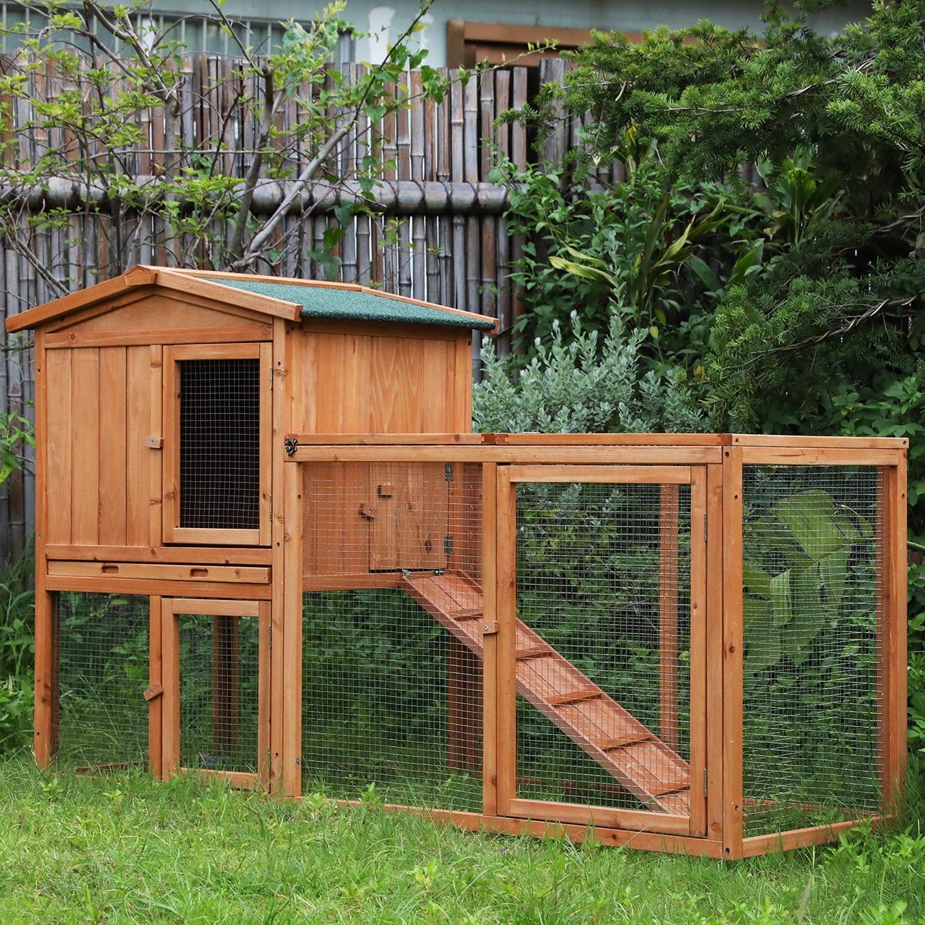 122''Chicken Coop with Nest Box - Poultry Cage