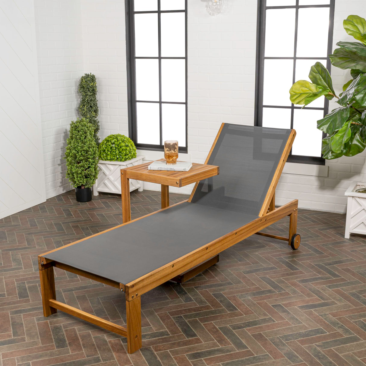 LNG1100A-2SET Trabuco Coastal Modern Acacia Wood Mesh 3-Position