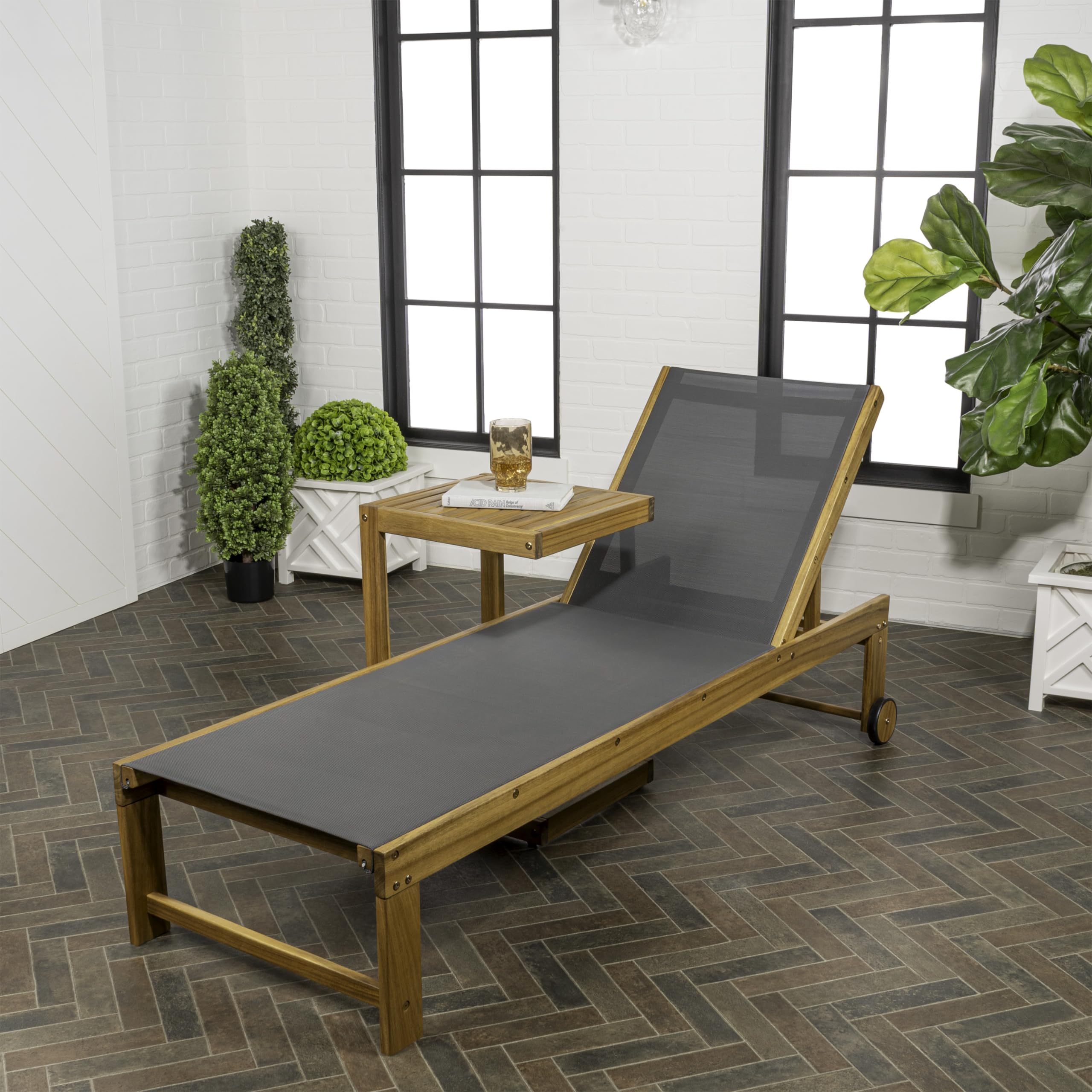 LNG1100A-2SET Trabuco Coastal Modern Acacia Wood Mesh 3-Position