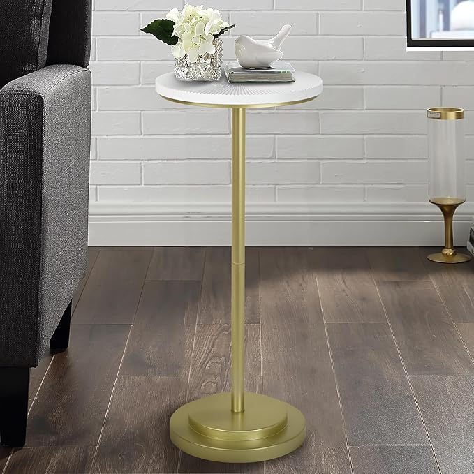 Drink Table, Carved Table Top Martini Table, Small Side Table