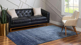 Del Mar Collection Area Rug - Jennifer (9' x 12' Rectangle, Blue/ Navy Blue)