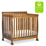 4-in-1 Convertible Mini Crib in Chestnut | Greenguard