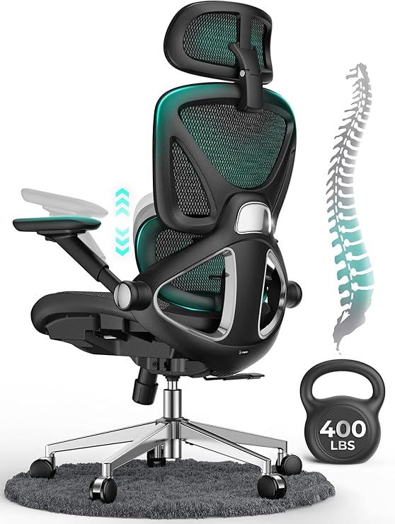 Ergonomic Mesh Office Chair - High Back with Adjustable Lumbar Support
