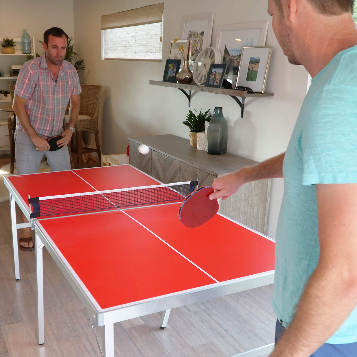 Mid-Size Table Tennis Game Set - Indoor/Outdoor Portable Table Tennis Game