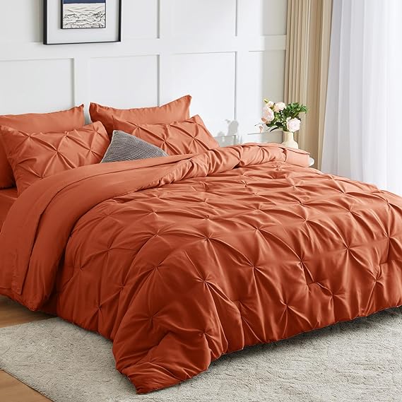 Queen Comforter Set - 7 Pieces Comforters Queen Size Light Blue