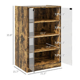 Media Cabinet, 4-Tier Stereo Cabinet, Modern Audio Video Media Stand