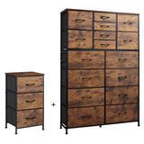 3 Drawers Dresser and 16 Drawers Dresser Set, Dresser for Bedroom, Closet