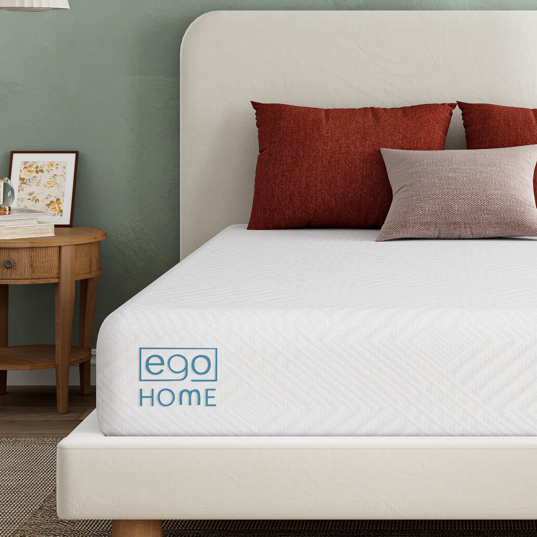 8 Inch Twin Memory Foam Mattress, Gel Green Tea Mattress Bed in a Box