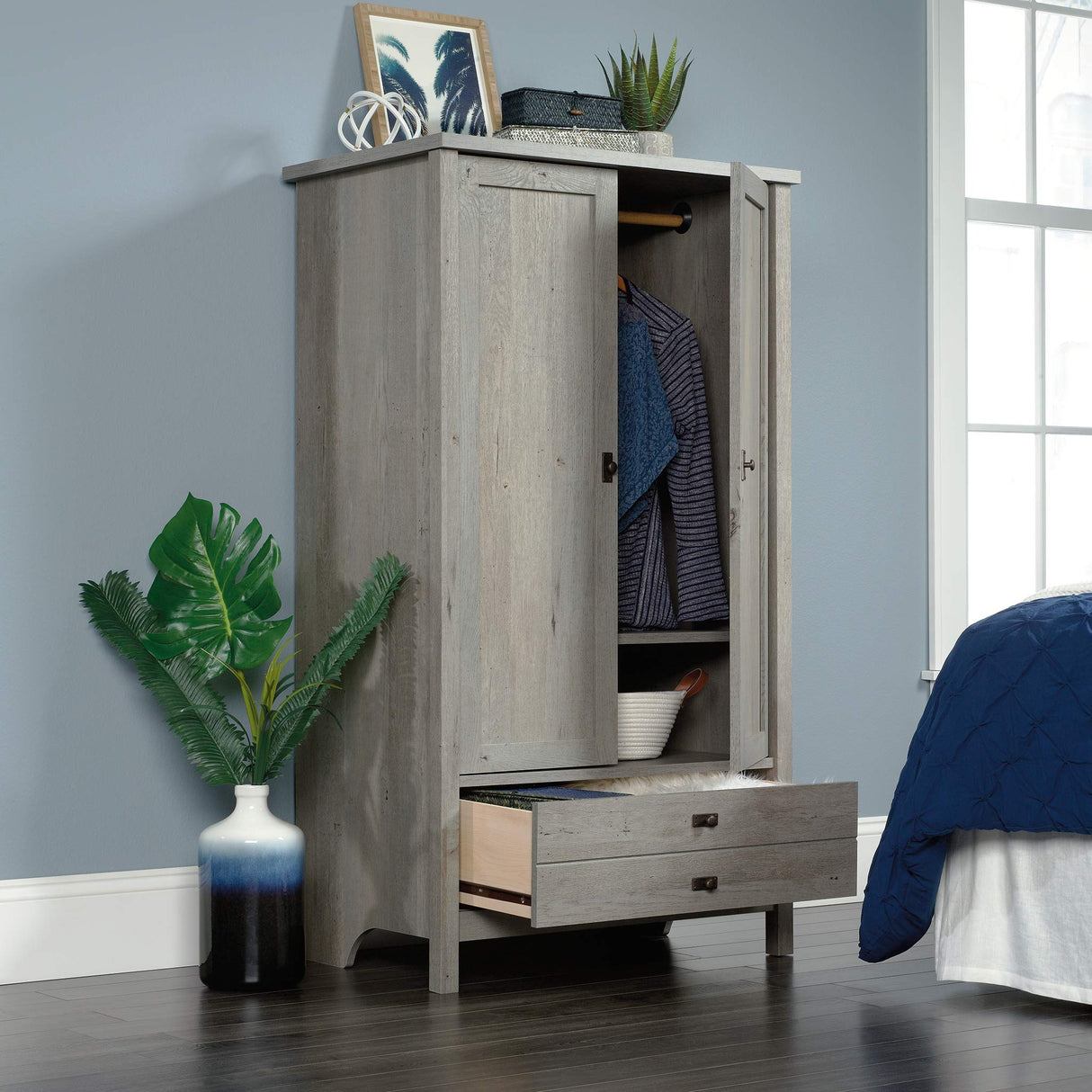 Cottage Road Armoire, L: 32.44" x W: 21.73" x H: 59.17