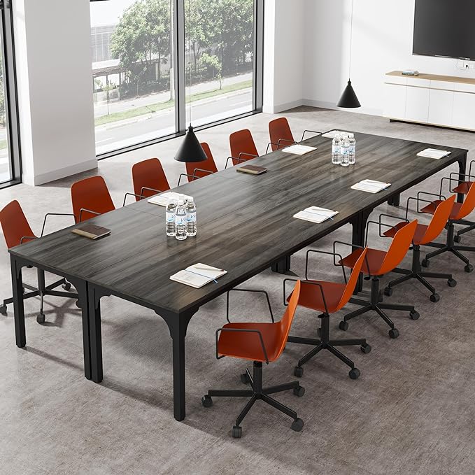 13FT Conference Table, Super Sturdy Large Rectangle Meeting Seminar Table