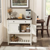 Farmhouse Console Table, Entryway Table with Storage Shelf, Coffee Bar Cabinet