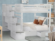 Tall Stairway Bunk Beds Twin over Twin