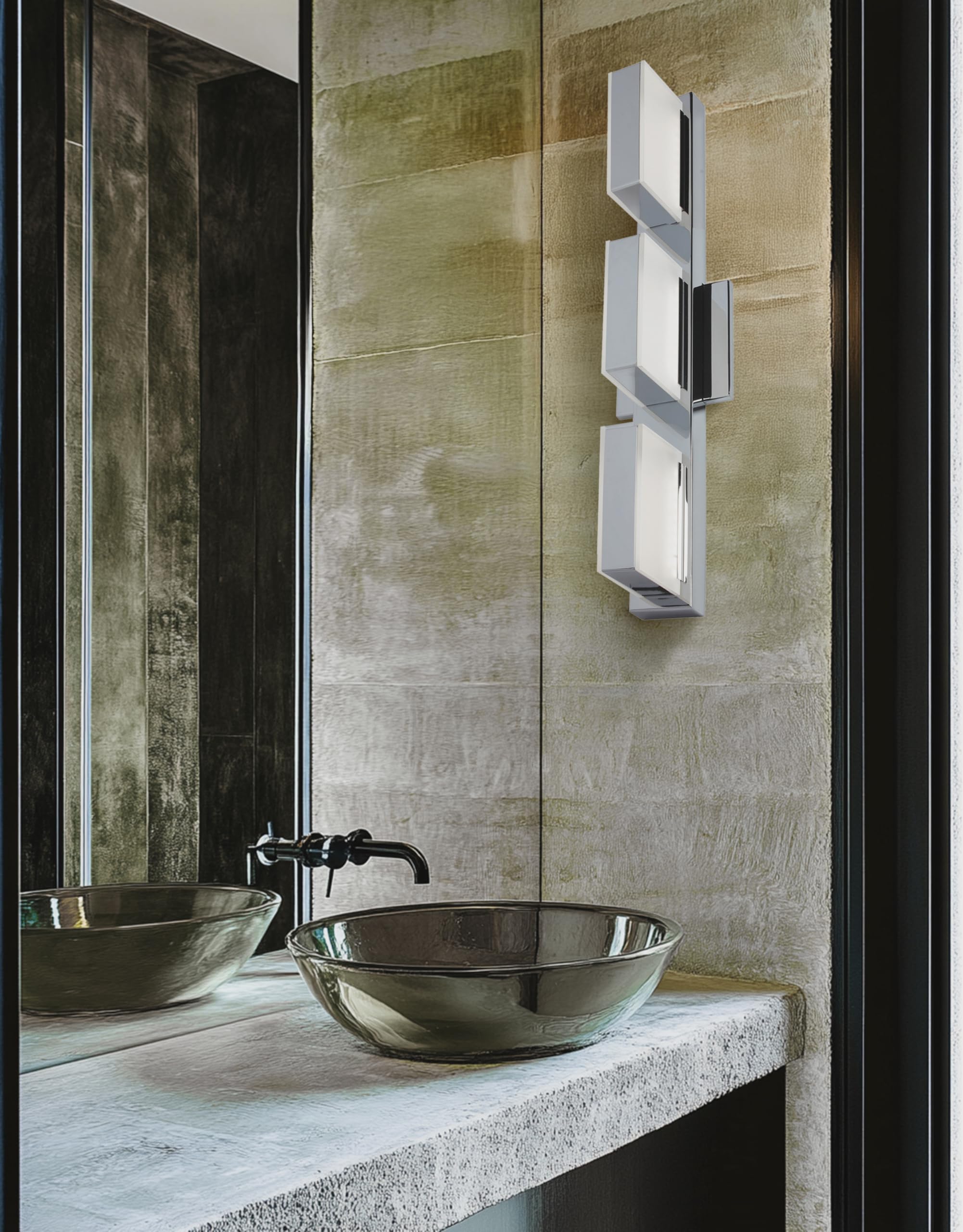 Ltd VLD-215-3W-PC Contemporary Modern LED Vanity Fixture in Chrome Finish