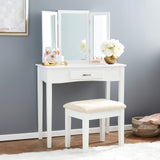 Furnishing Vanity Set with Stool and Mirror