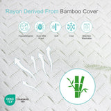JJDANFILL Rayon Derived from Bamboo Pillow King Size Set of 2 - Machine Washable Bed Pillows for Sleeping for Back, Stomach, Side Sleeper - Firm Shredded Memory Foam Pillows 20 * 36in