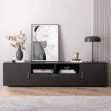 Led TV Stand for Living Room 75 inch TV, Modern TV Media Console Entertainment