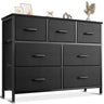 Dresser for Bedroom with 7 Storage Drawers, Fabric Dresser TV Stand with