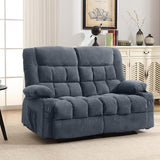 Reclining Loveseat with Cup Holders for Living Room 2 Seat Manual Loveseat Recliner