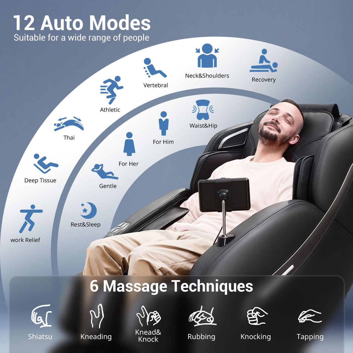 3D Massage Chair Full Body Zero Gravity with 52" SL Track, Bigger Massage Roller