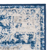 Brentwood Medallion Area Rug 9' x 12' - Ivory & Navy Distressed Design