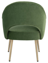 SAFAVIEH Home Collection Dublyn Green Velvet/Gold Accent Chair ACH4001C