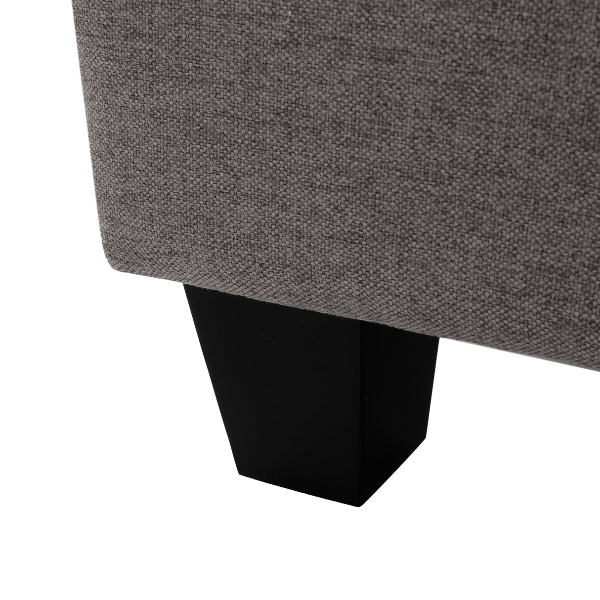 Rosella Fabric Ottoman, Ash Grey