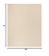 Natural Fiber Area Rug 9' x 12' - Ivory & Light Beige Border Sisal