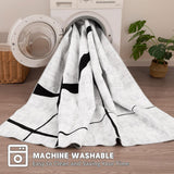 Modern Area Rugs for Living Room, Washable Black and White Rug 5 x 8,