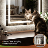 40x30 LED Bathroom Mirror - Wall Mounted with Dimmable Front & Backlit