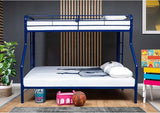 Twin Over Twin Metal Bunk Bed in Black