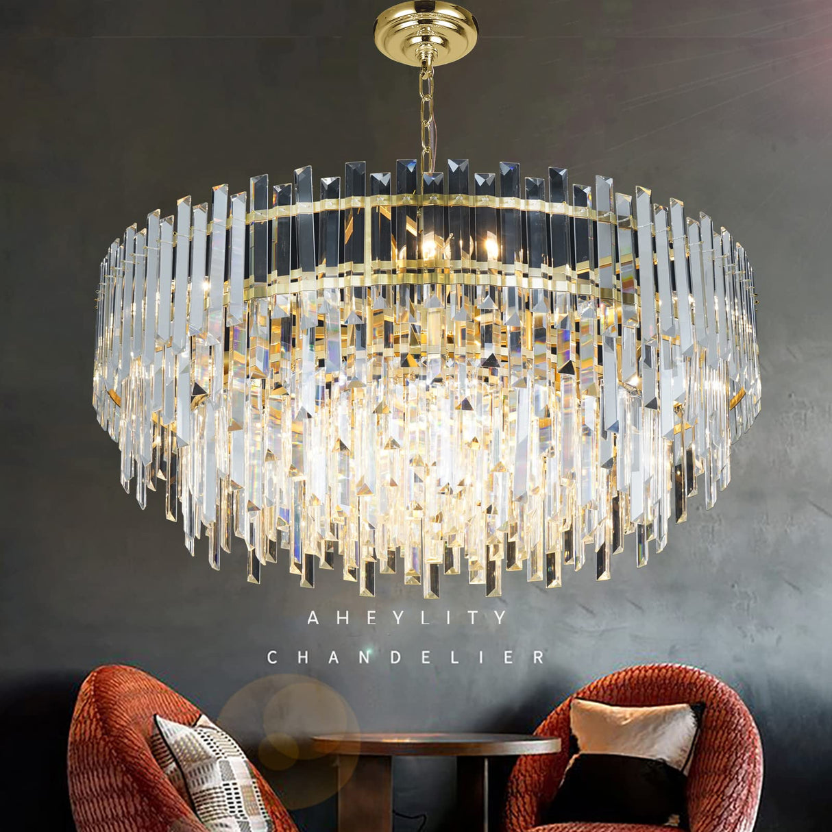 Gold Chandelier Crystal Modern Chandeliers Lighting Pendant Lights Fixtures