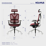 Ergonomic Office Chair Aluminum Alloy Big and Tall Mesh Computer Desk Chair