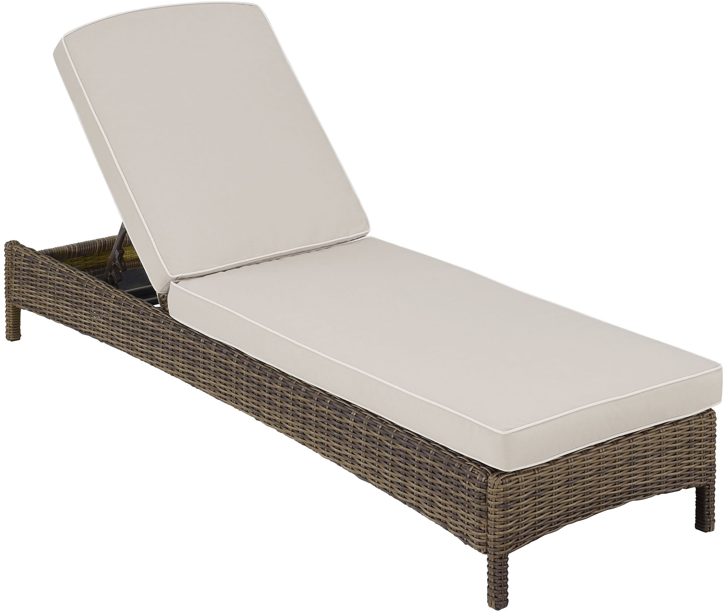 Bradenton Reclining Wicker Outdoor Chaise Lounge Chair for Patio, Deck