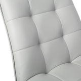 Porthos Home Leona Office Chair, Faux Leather Upholstery, Height Adjustable, 360-degree Swivel, Sleek Armless Design, Sturdy Steel Base with Caster Wheels, Great for Home Studio and Office