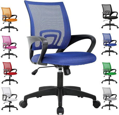 Home Office Chair Mesh Ergonomic Desk Chair Computer Chairs Adjustable Height Mid