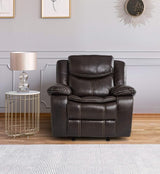 Manual Double Glider Reclining Loveseat, Dark Brown