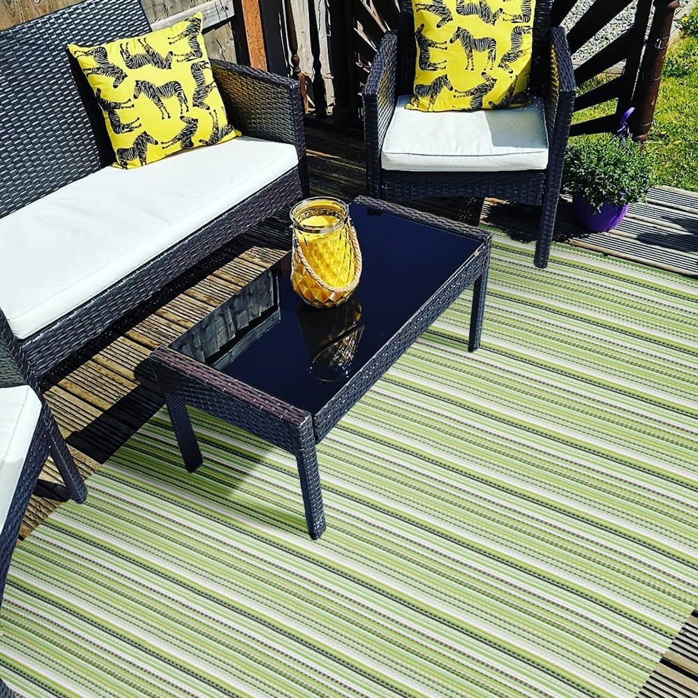 Outdoor/Indoor Rug Plastic Straw Rug Waterproof Portable Outdoor Mat