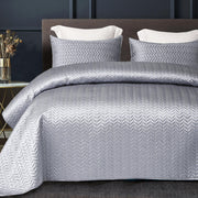 Silky Soft Satin Quilt King Size, Luxury Reversible Lightweight Bedspreads Covelets