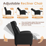 Recliner Chair for Adults Modern PU Leather Adjustable Reclining Chair