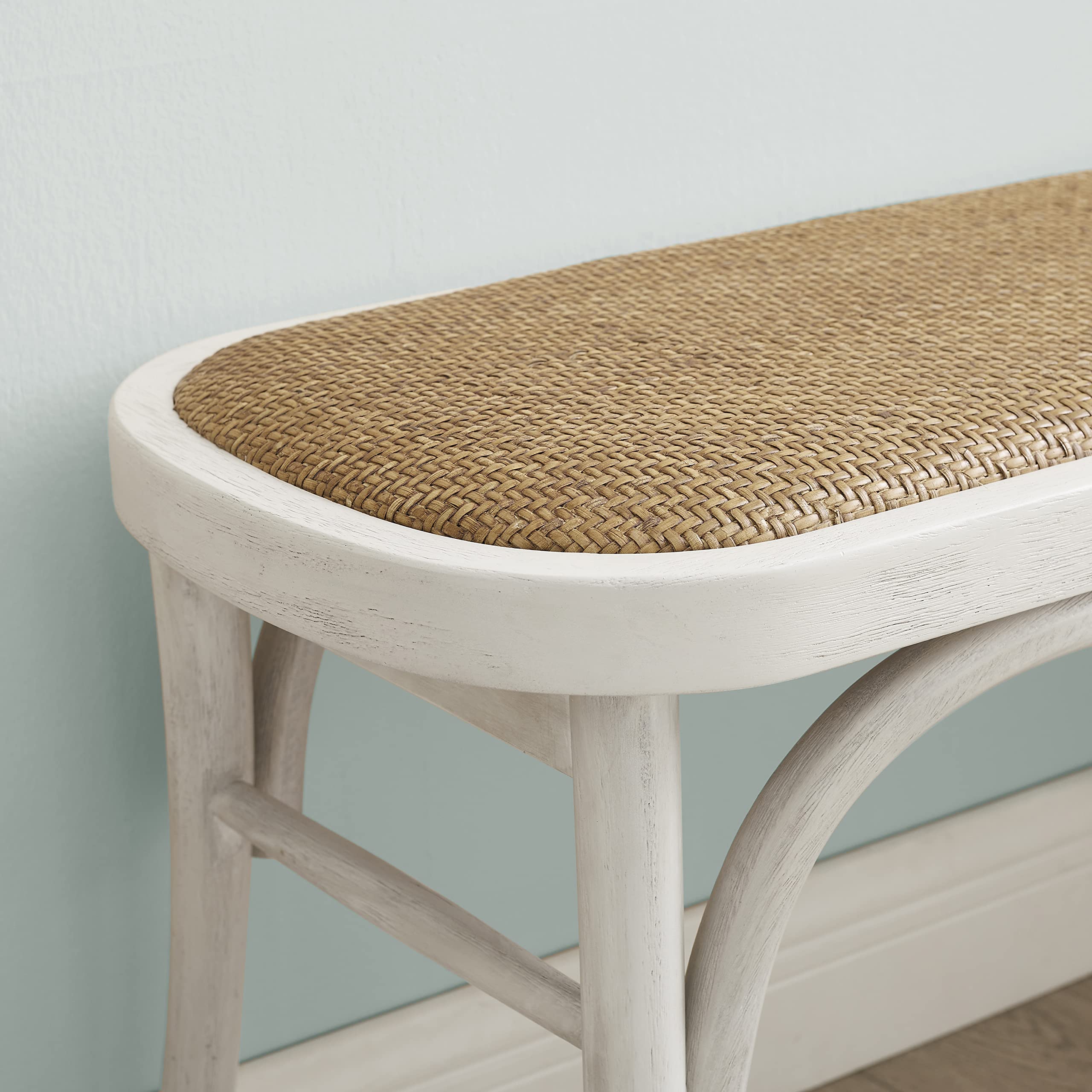Bentwood Woven Rattan Seat Hank Bench